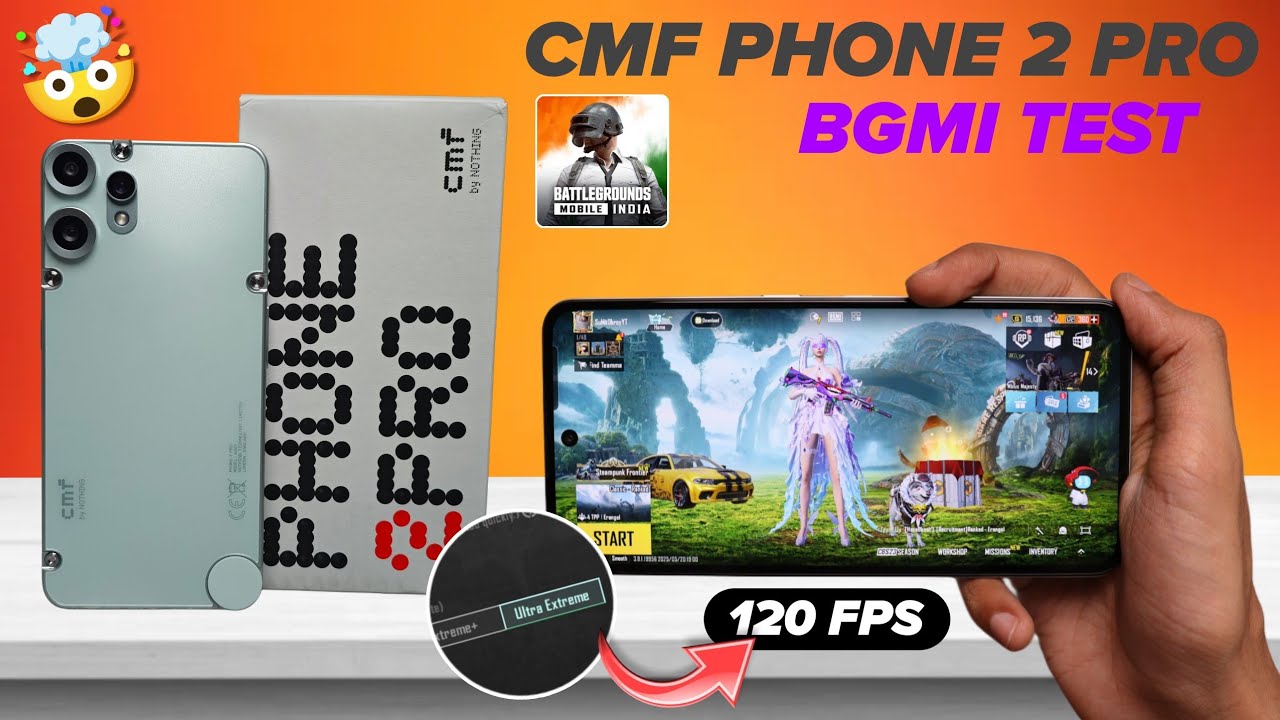 🤯 120FPS CMF Phone 2 Pro BGMI Test - Heating, Gyro and Battery Review!