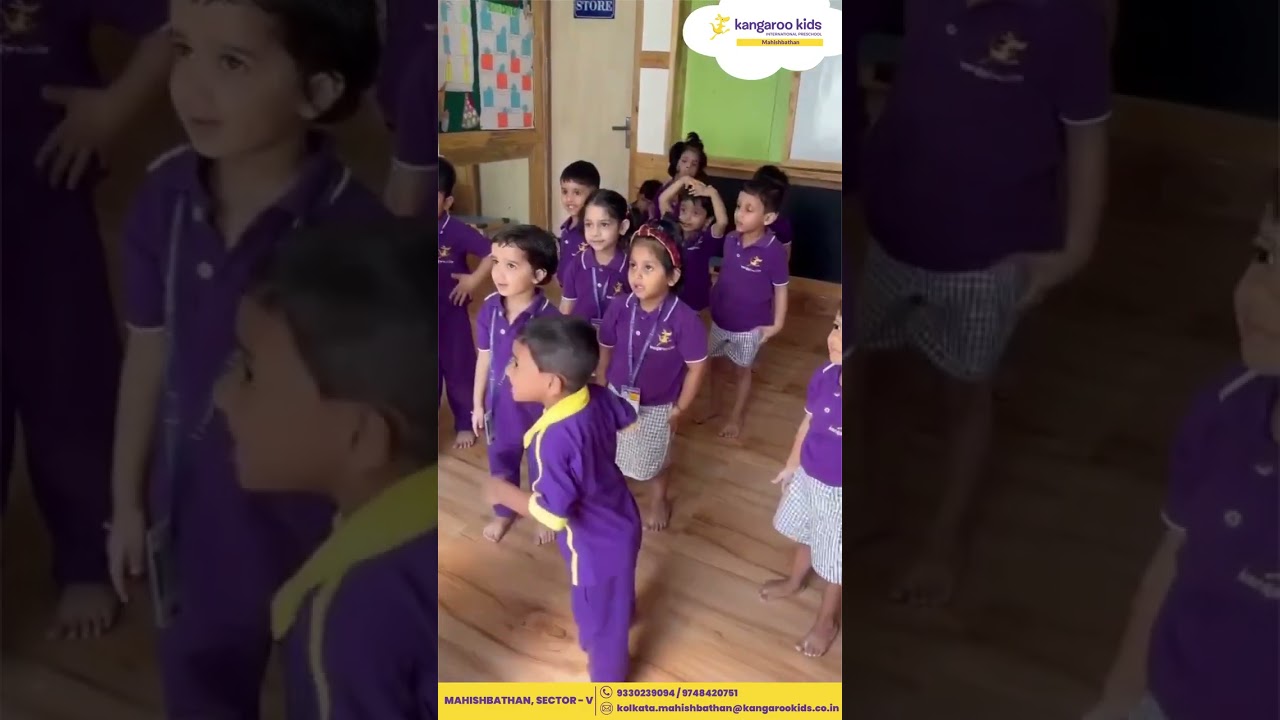 🧘&zwj;♀️🌈 Yoga Classes at Kangaroo Kids Mahishbathan! 🌈🧘&zwj;♂️