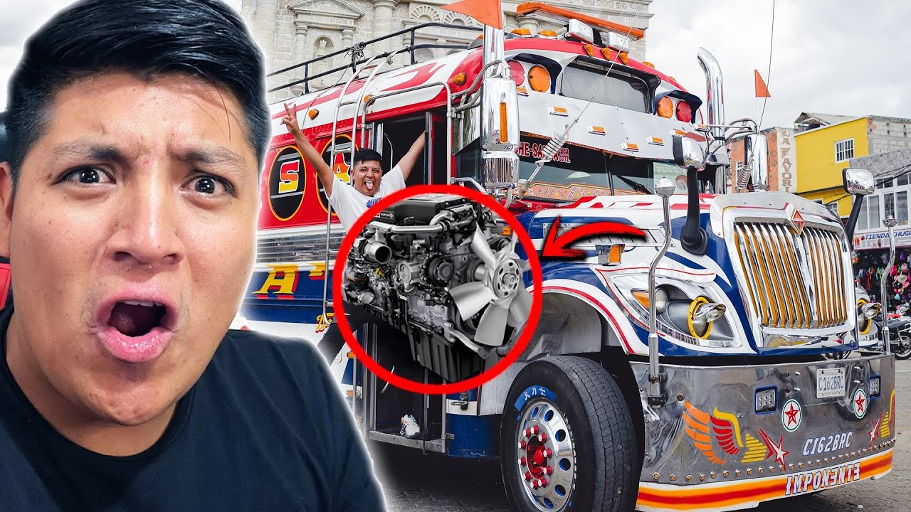EL ÚNICO BUS COM MOTOR DE TRÁILER EN GUATEMALA / RUTAS XOYITA