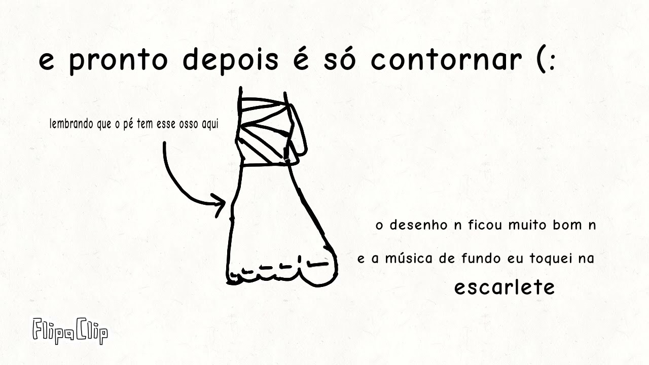 Como eu desenho p&eacute; (: primeiro video com som!