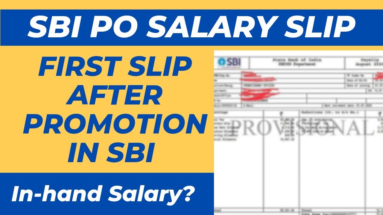 First Revised Salary Slip As SBI PO After Promotion | Jumbo Growth In Salary As SBI PO !