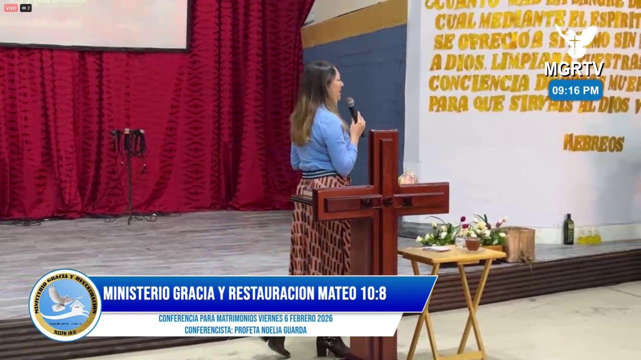 CONFERENCIA PARA MATRIMONIOS PROFETA NOELIA GUARDA DE REP DOMINICANA  6 FEB 26/ MGR COMAYAGUA, HN