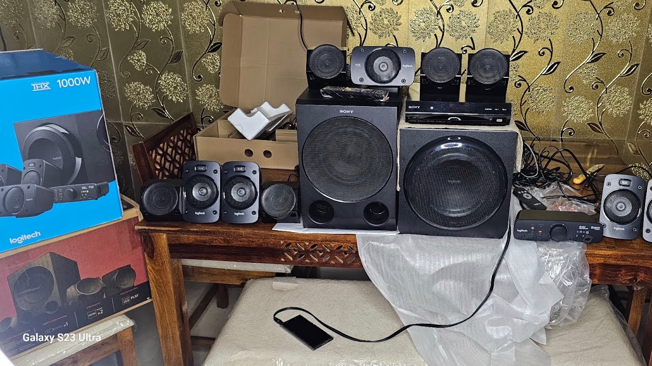Sony HT IV300 Vs Logitech Z906 Sound Test 😱🔥ll TARINI MOHANTY 🦁 ll #logitechz906 #dj #bassboosted 🔊🎧