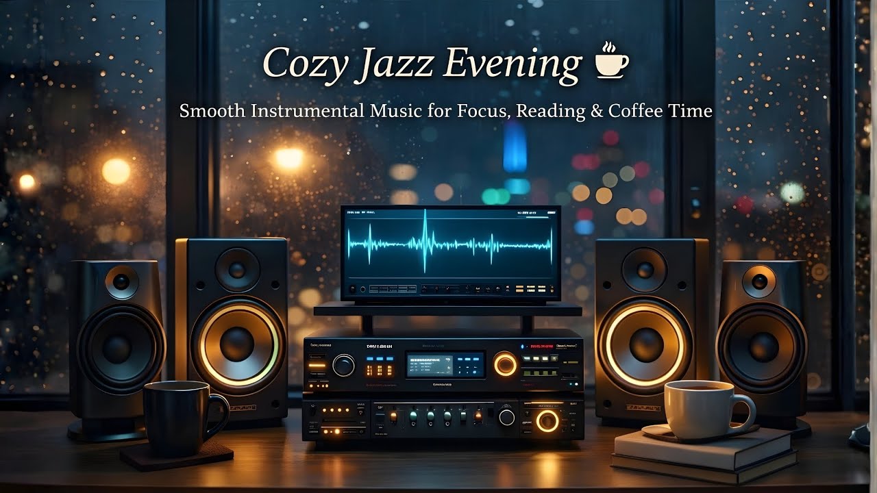 Cozy Jazz Evening ☕ Smooth Instrumental Music for Focus, Reading & Coffee Time