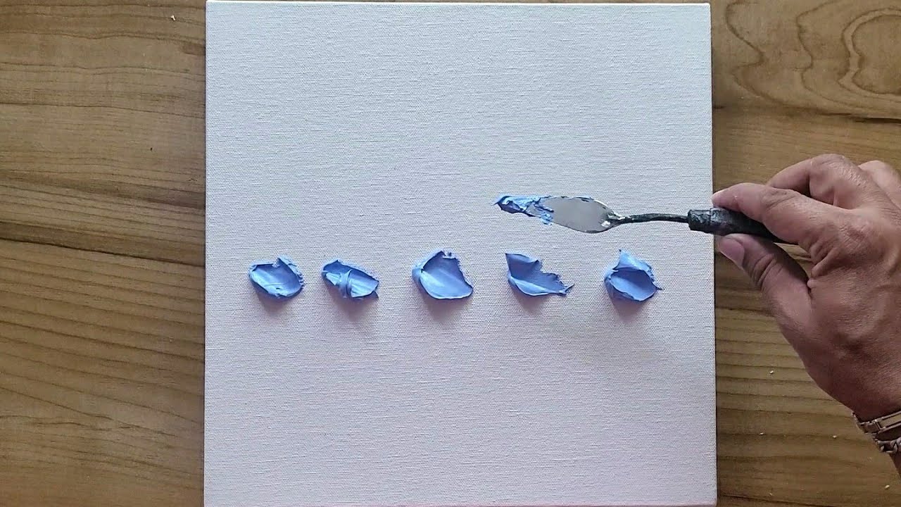 White Flower Field / Acrylic Painting / Easy Technique For Beginners / 365 Days Challenge / Day #134