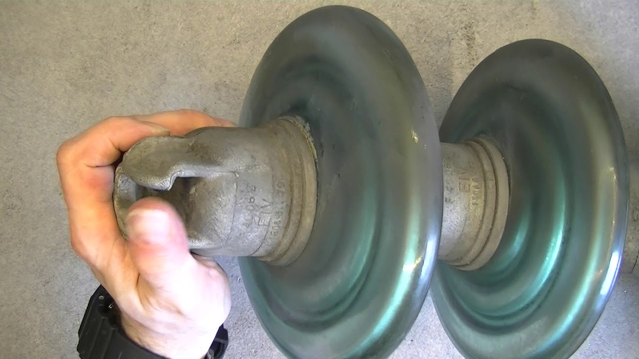 Fleamarket finds:  glass and metal insulators for power lines