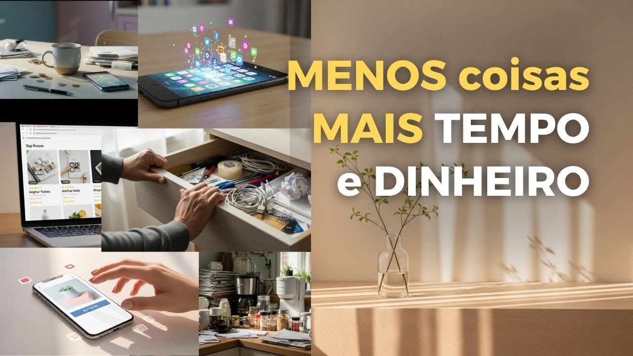 5 FORMAS simples de usar o MINIMALISMO para economizar TEMPO  e DINHEIRO