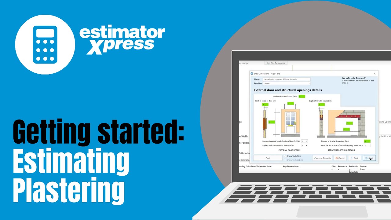 How to use Estimating Software for Decorating and Plastering