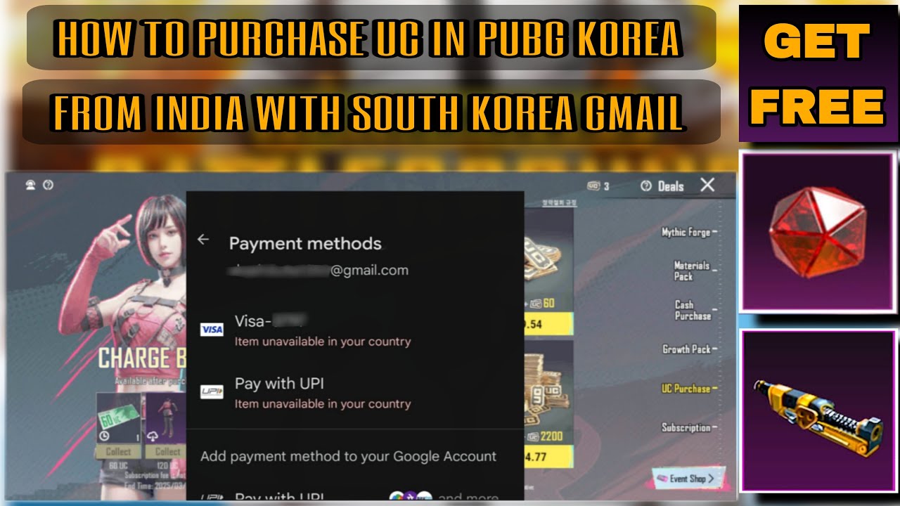 How to Buy UC in PUBG Korea and Global | Country problem solved