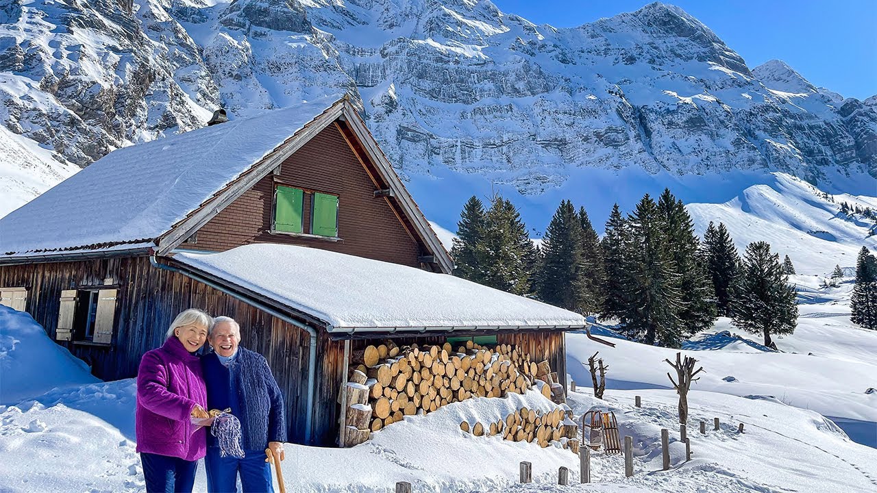 Life in a Snowy Mountain Village in Switzerland 🏔❄️ A Swiss Alps Village Deep in Snow