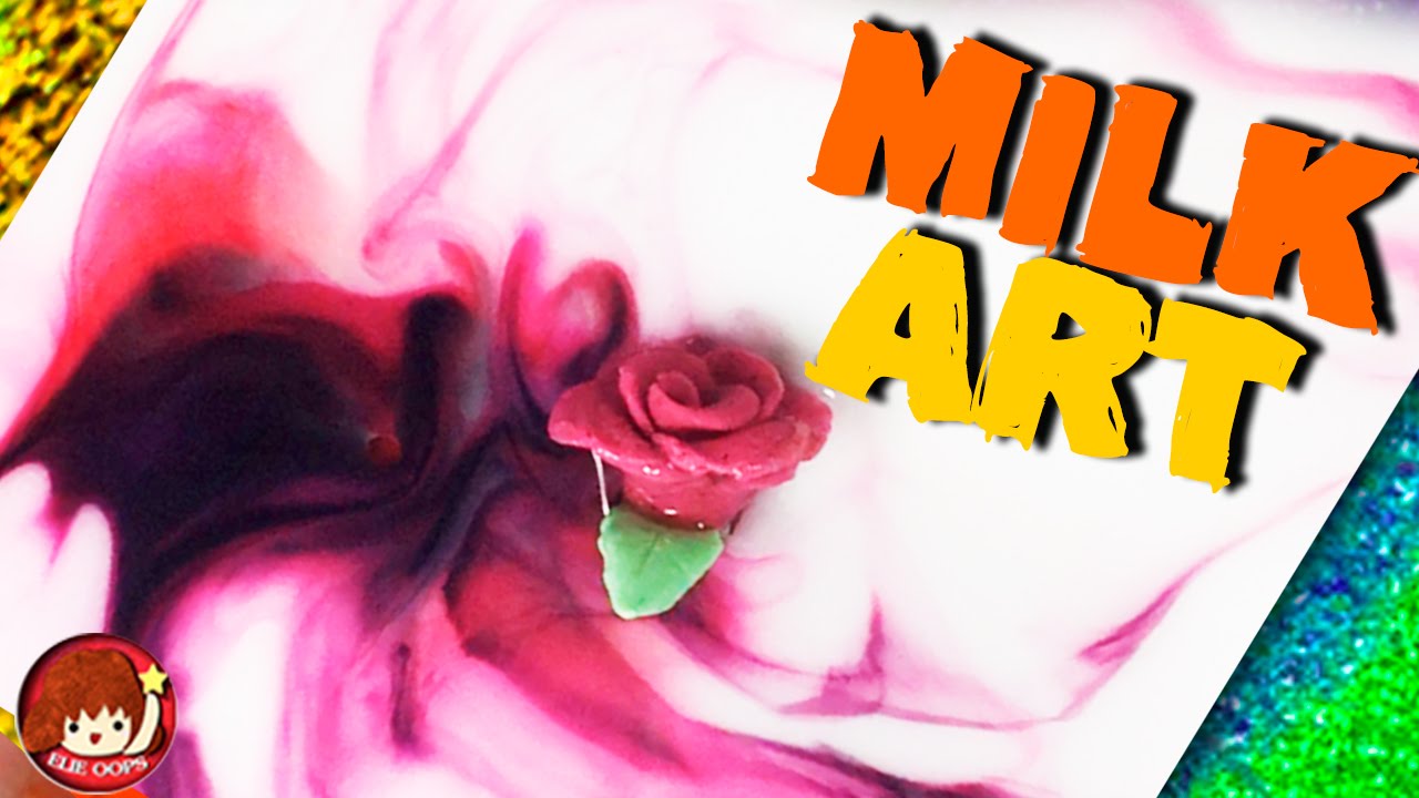 Milk Art With Rose Play Doh - Elieoops