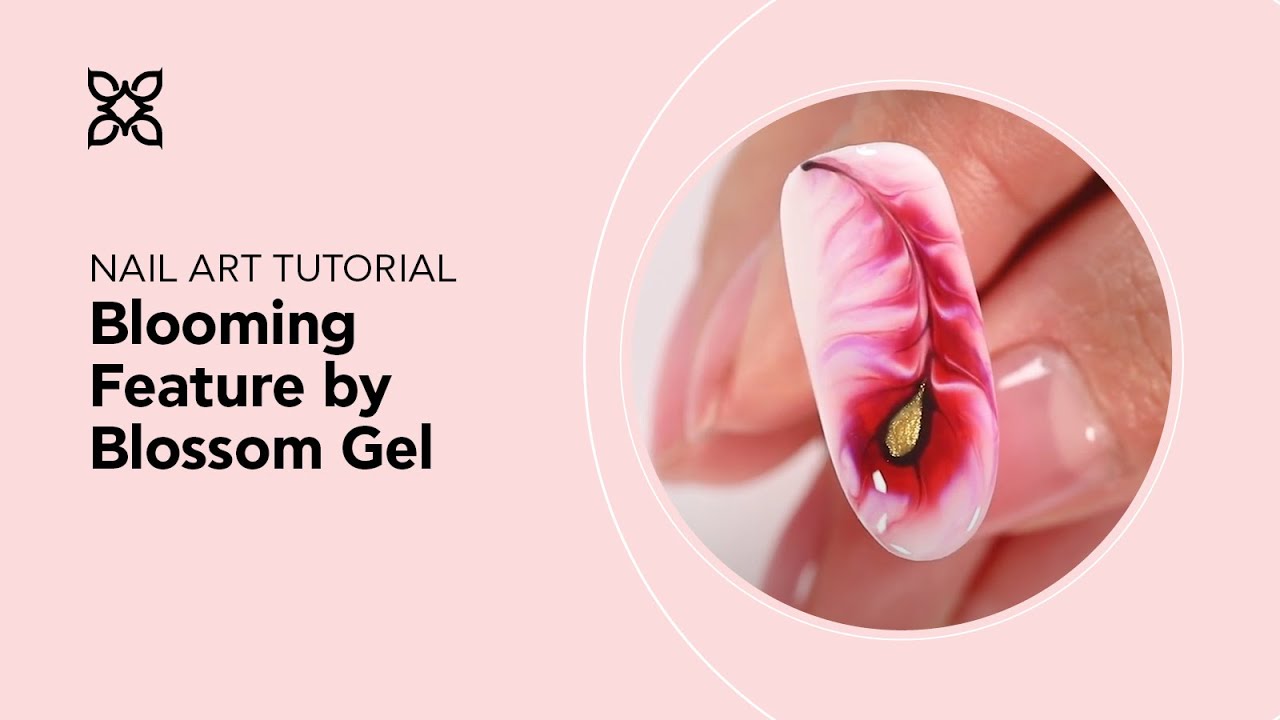 BLUESKY Nail Design Tutorial - Blooming Feature by Blossom Gel