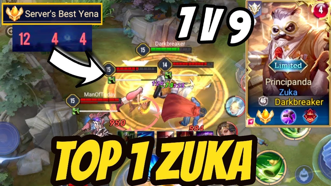 TOP 1 ZUKA VS TOP YENA - Best Zuka Gameplay  | AoV | 傳說對決 | RoV | Li&ecirc;n Qu&acirc;n Mobile