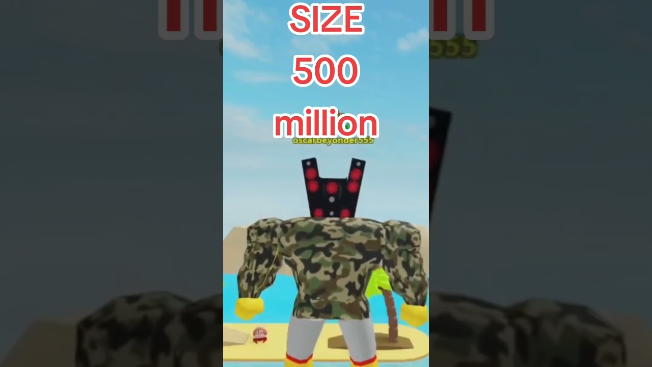 Lifting Simulator Size Comparison #roblox #robloxgame #liftingsimulator #gaming #kidsgames
