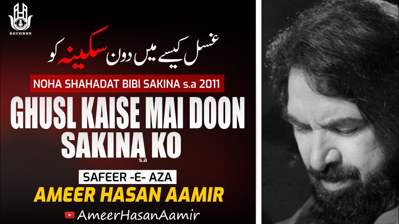 Ameer Hasan Aamir | Ghusl Kaise Main Doon Sakina Ko |Nohay 2011
