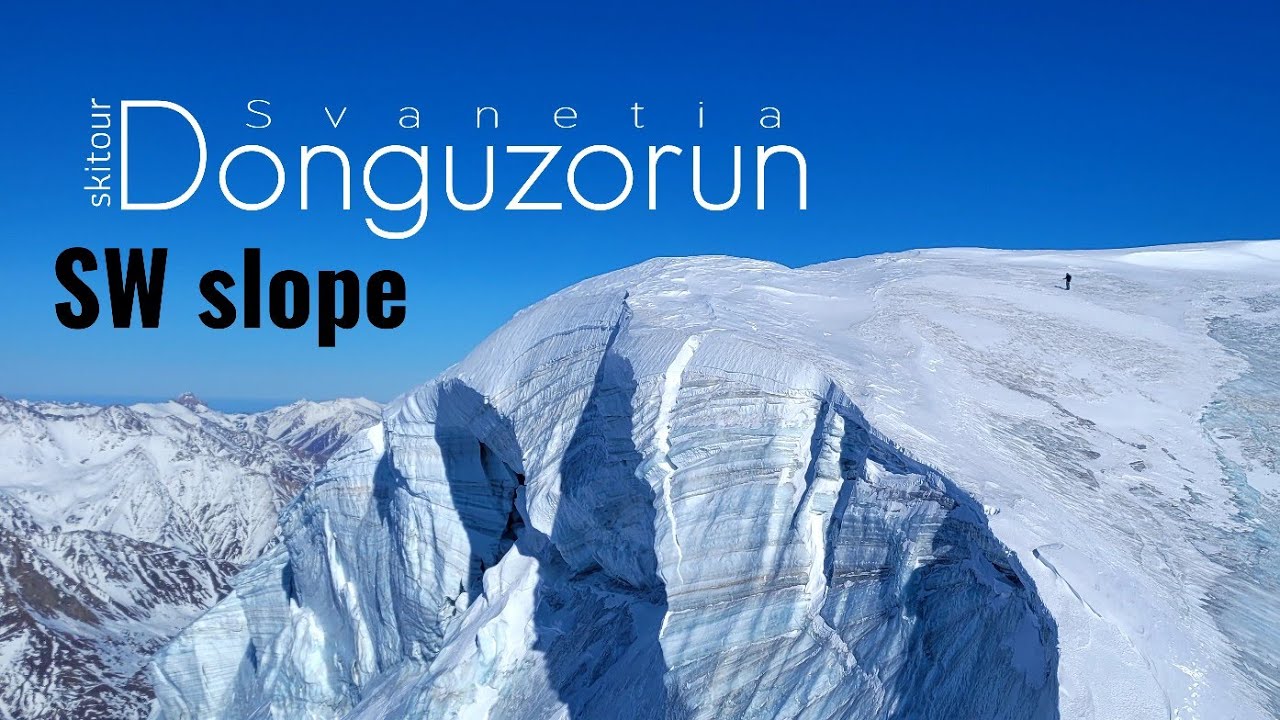 Skitour along SW slope of Donguzorun from the Kvishi valley.