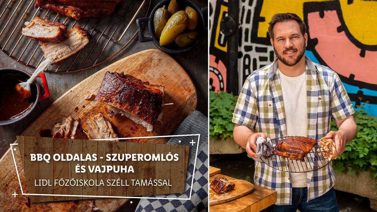 BBQ oldalas - Szuperomlós és vajpuha - Lidl Főzőiskola Széll Tamással