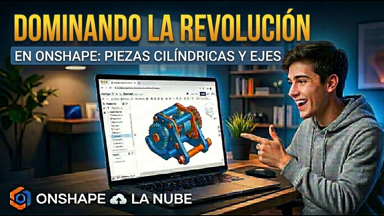 Dominando la Revolución en Onshape: Piezas Cilíndricas y Ejes (Módulo 4)