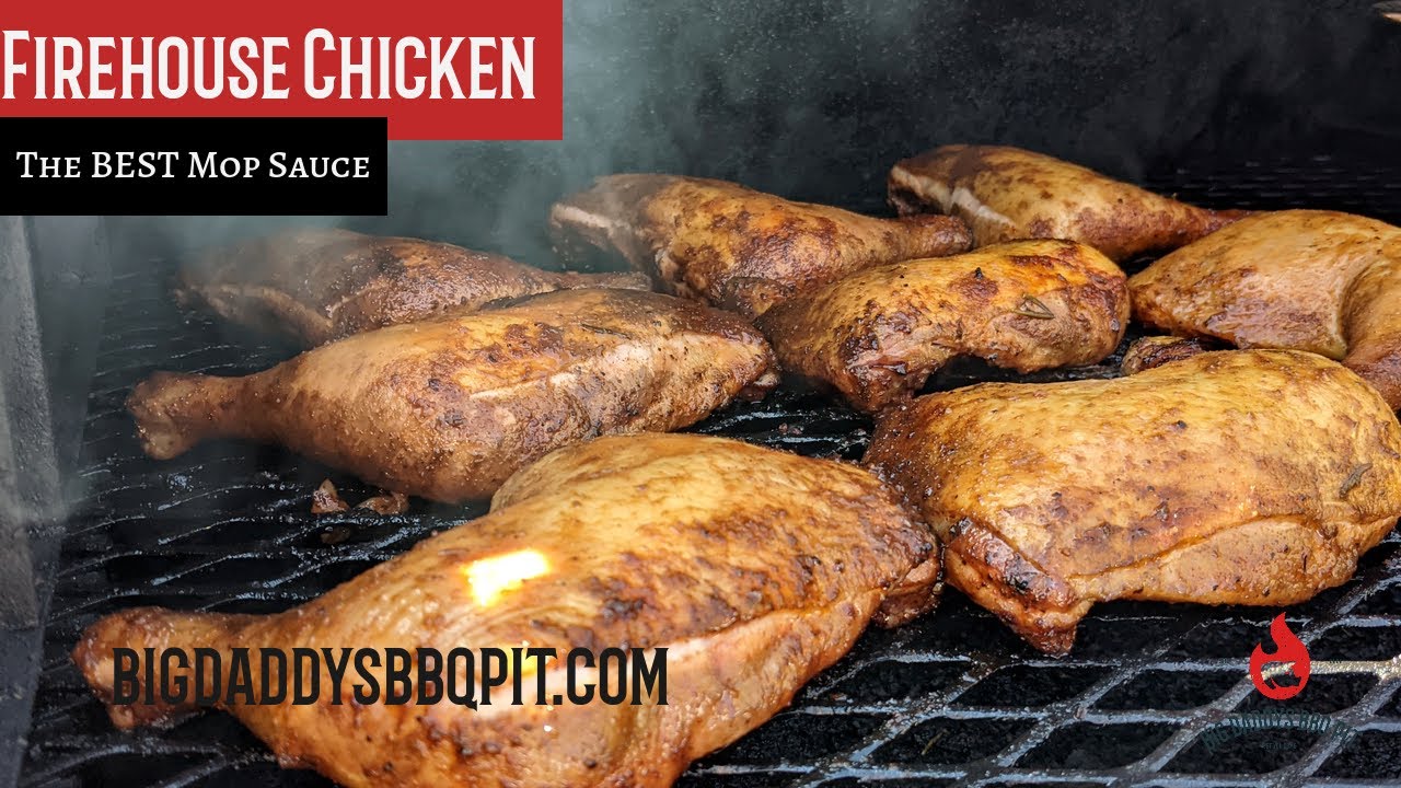 Firehouse Chicken Recipe | Smoked Chicken Quarters with The BEST Mop Sauce