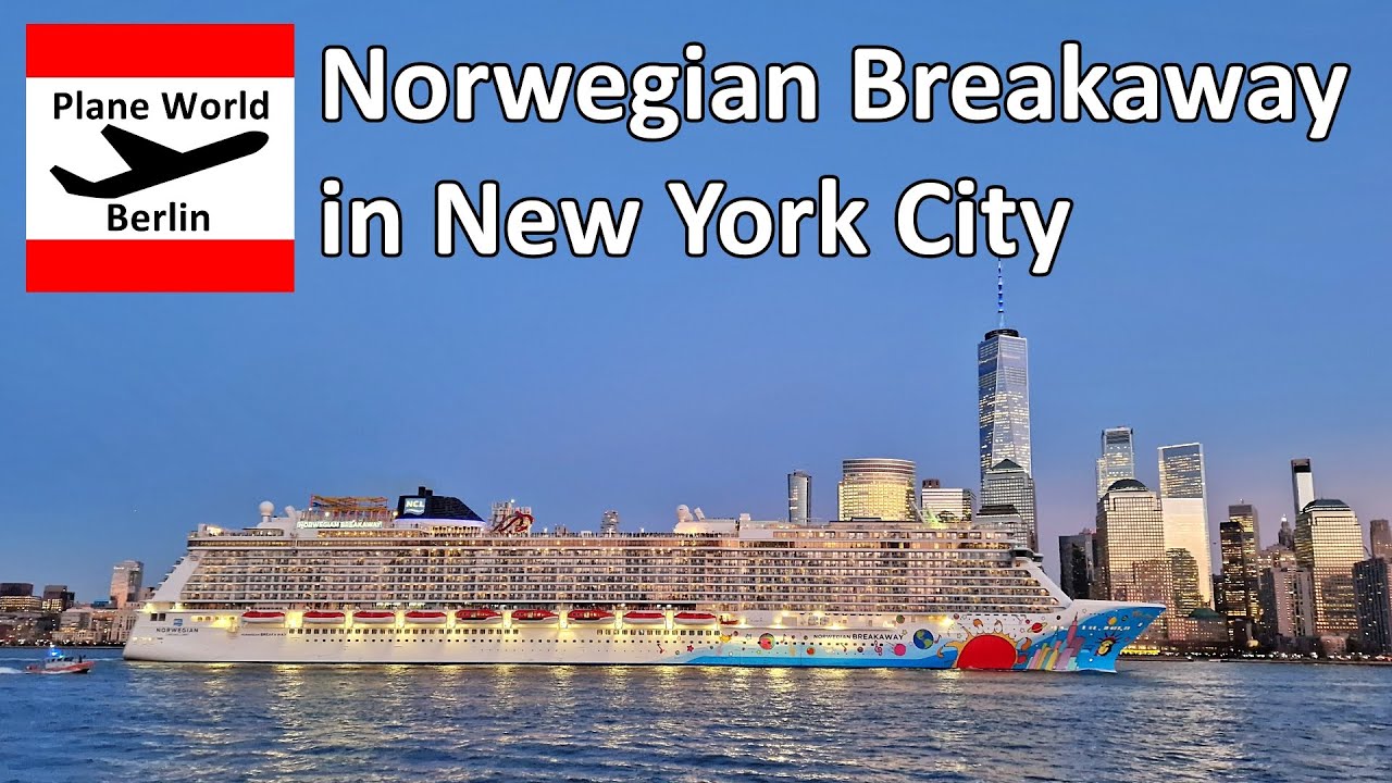 Norwegian Breakaway in New York City watched from Circle Line Sunset Tour Boat