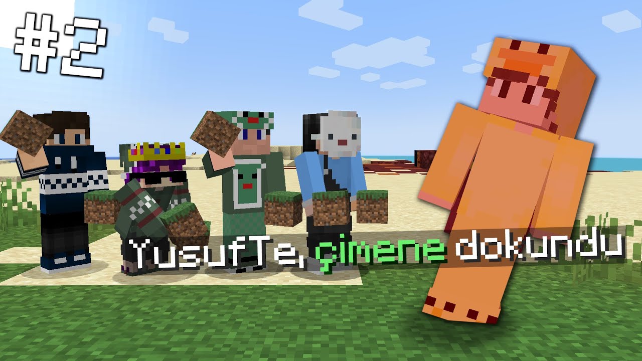 Minecraft Manhunt ama ÇİMENE Dokunmadan (RÖVANŞ)