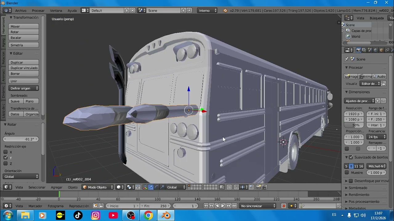 aprendiendo a usar blender parte 1 para proton bus simulador