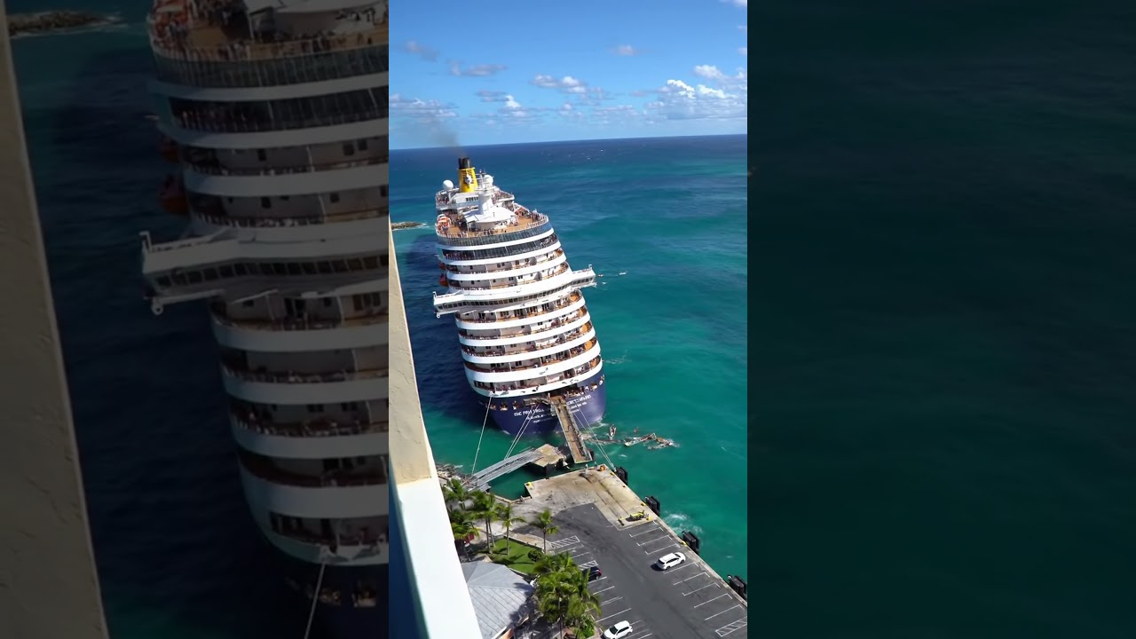 Cruise Ship Gangway Collapses Into The Ocean #accident
