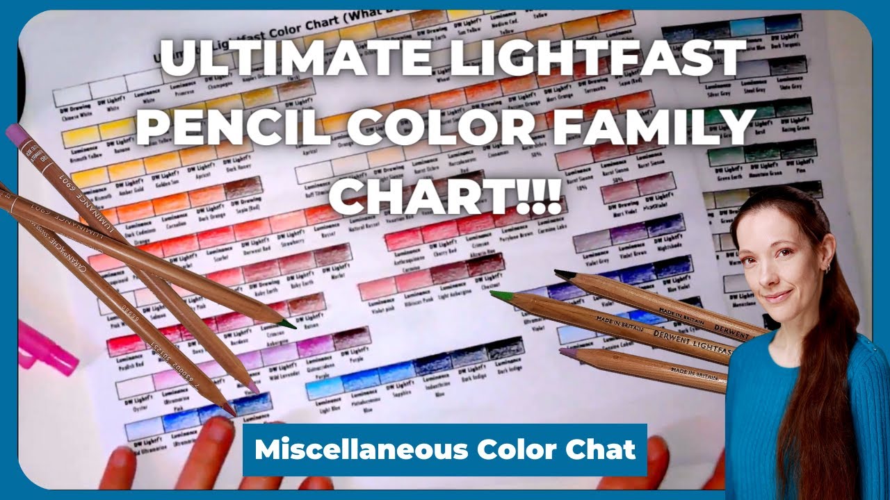 Combining my best soft lightfast pencils - Derwent and Luminance - FREE color chart