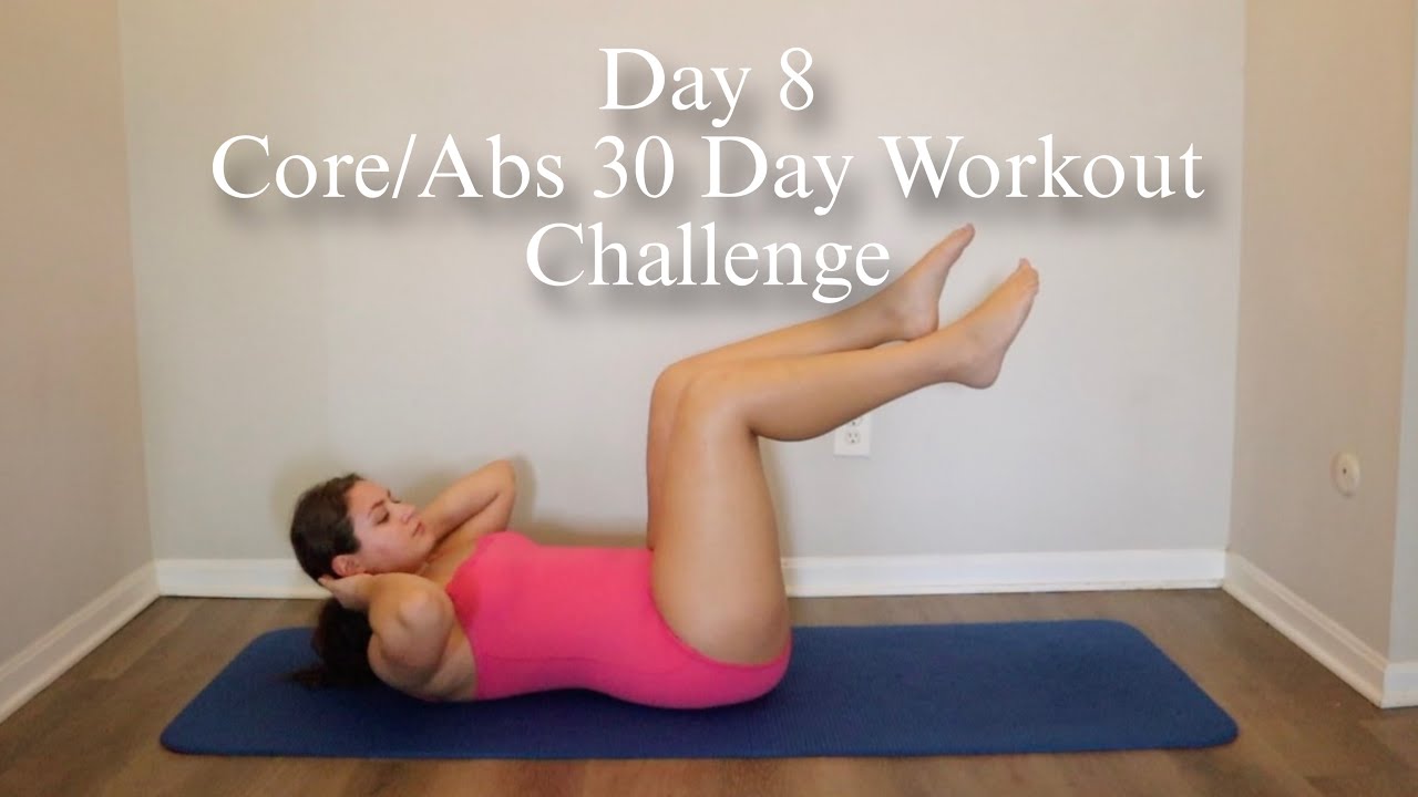 Day 8 Core and Abs 30 Day Workout Challenge - 14 Mins Pilates and Body Weight At Home No Equipment