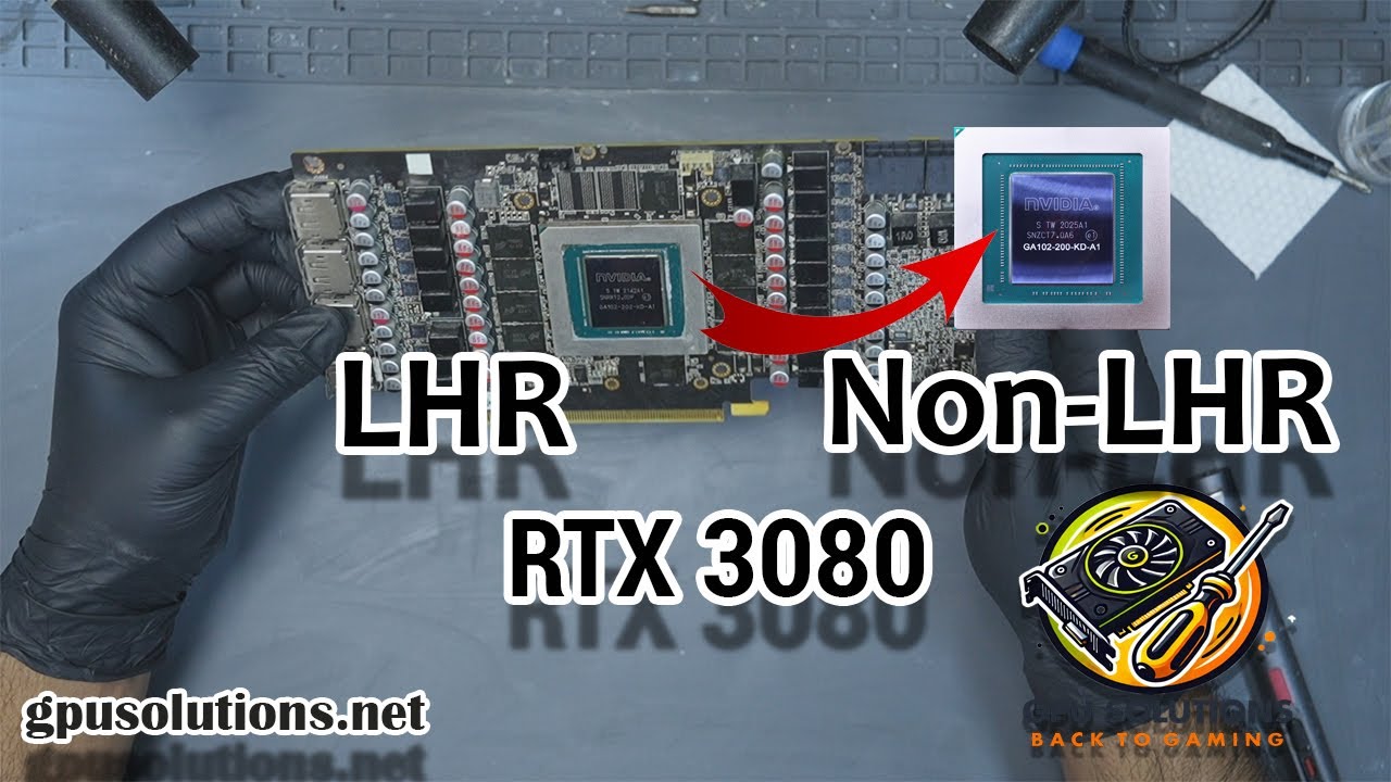 Конвертация RTX 3080 LHR в не-LHR — замена ядра GPU + обновление BIOS
