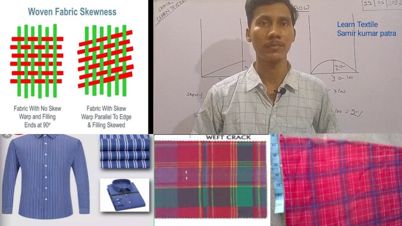 Skew & bowing of fabric 2# quality # fabric# finishing # weft straightener