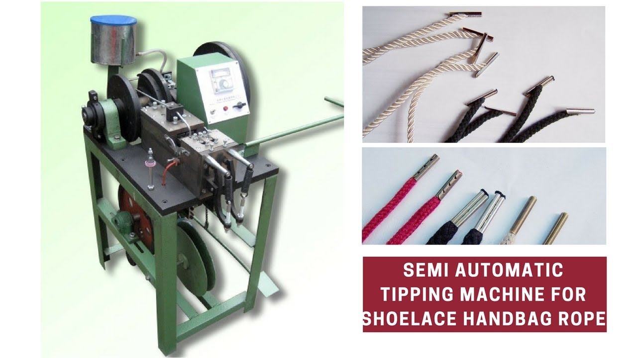 semi automatic tipping machine for shoelace & handbag rope