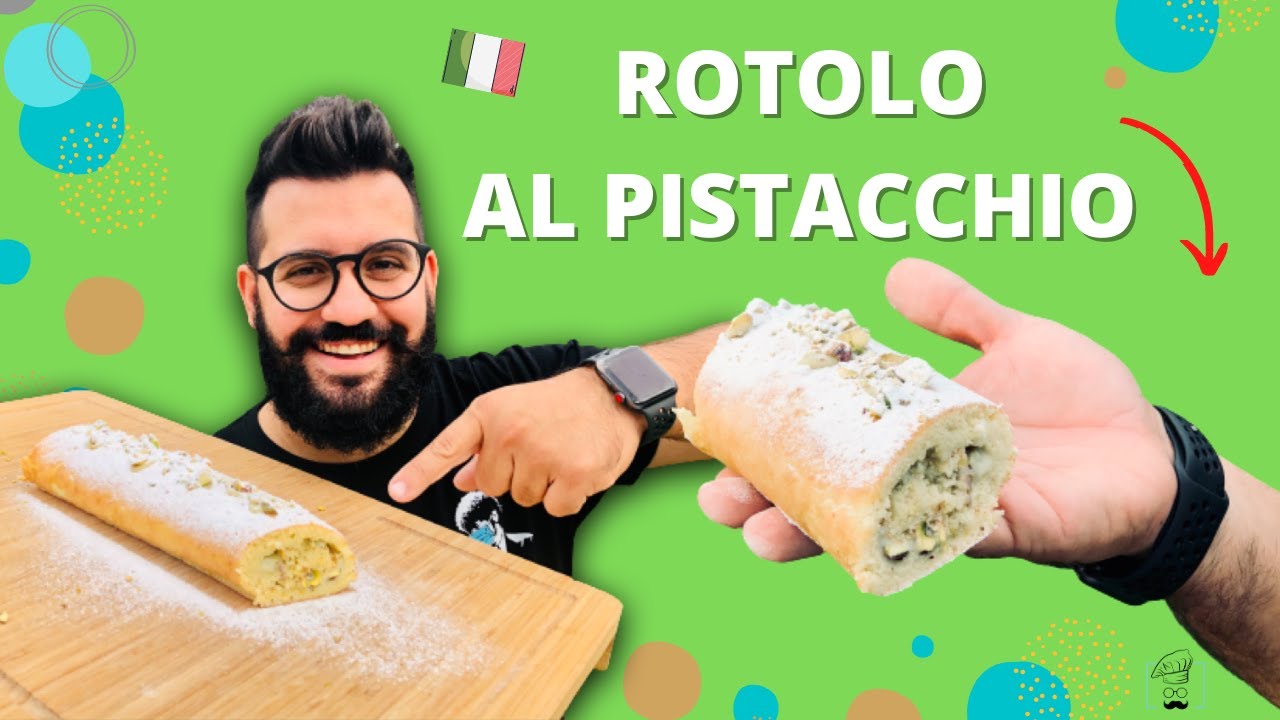 ROTOLO di Pan Di Spagna Farcito con GANACHE al PISTACCHIO | BY an HEAD PASTRY CHEF 😎
