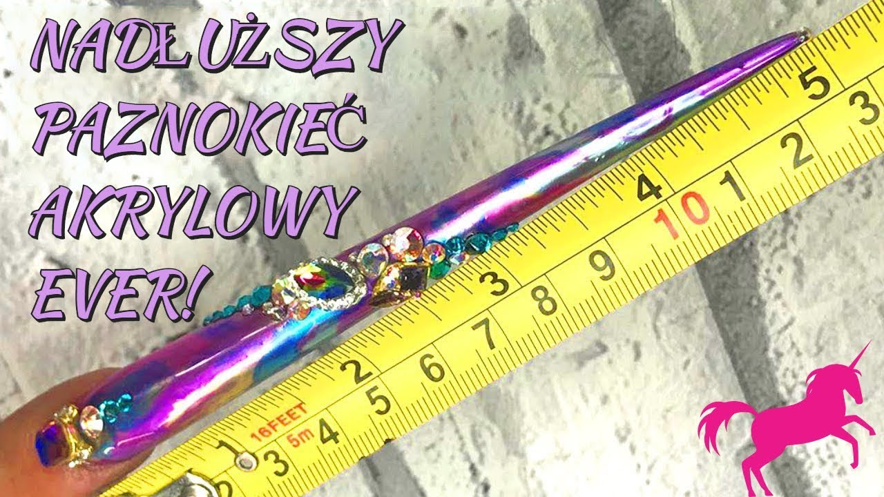 NAJDŁUŻSZY PAZNOKIEĆ AKRYLOWY EVER!!! - 😱💅 Tutorial po polsku