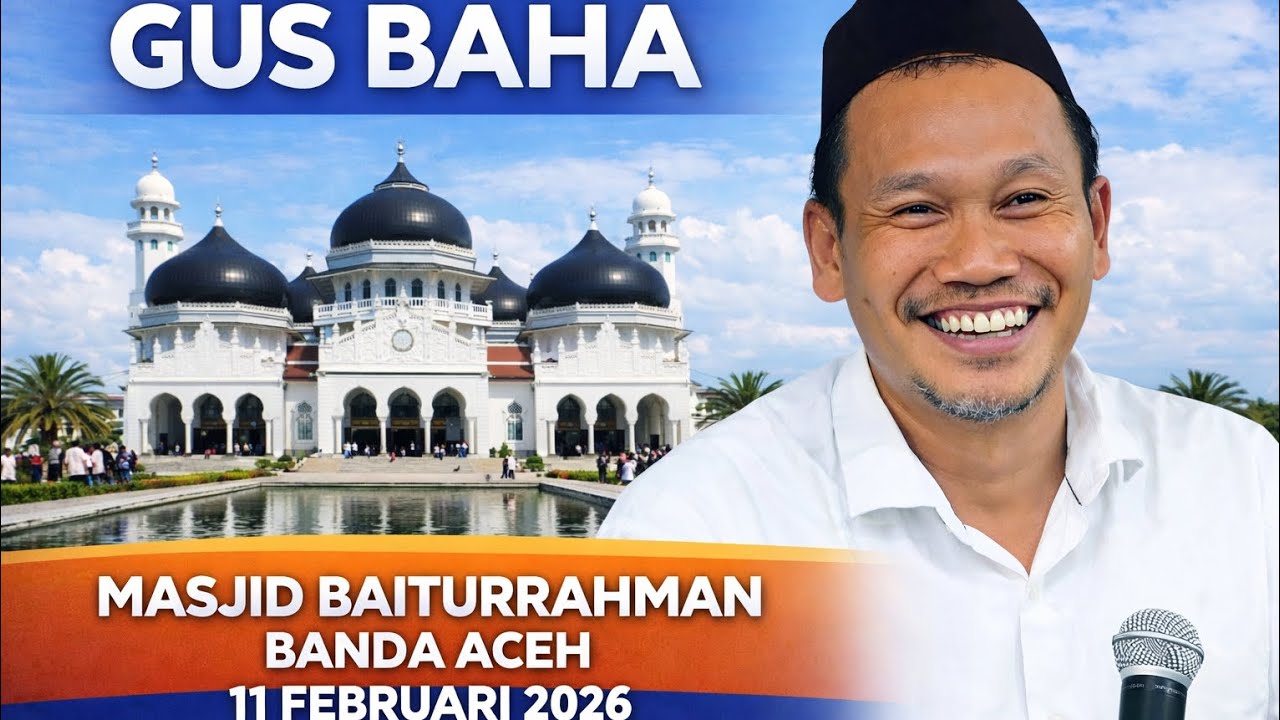 Gus Baha di Masjid Raya Baiturrahman, Banda Aceh