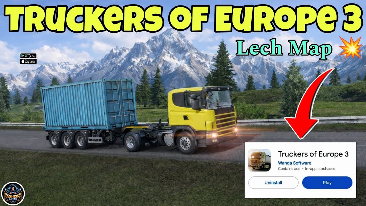 TRUCKERS OF EUROPE 3[ OFFICIALLY RELEASED ]@WandaSoftwareLECH MAP GAME PLAY VIDEO & ASHISH GAMING 🔥🤯