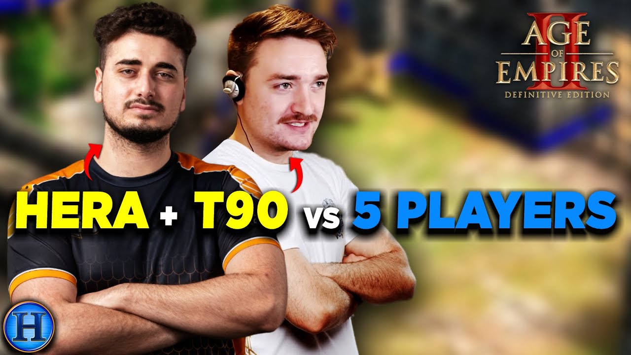 Hera + T90Official vs 5 Intermediate Players | AoE2