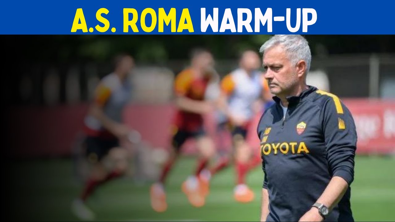 Warm up Session by Jose Mourinho - AS Roma