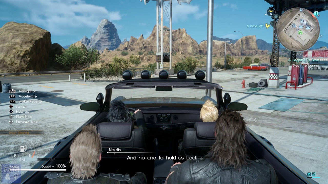 Final Fantasy 15 Type D off road car gameplay