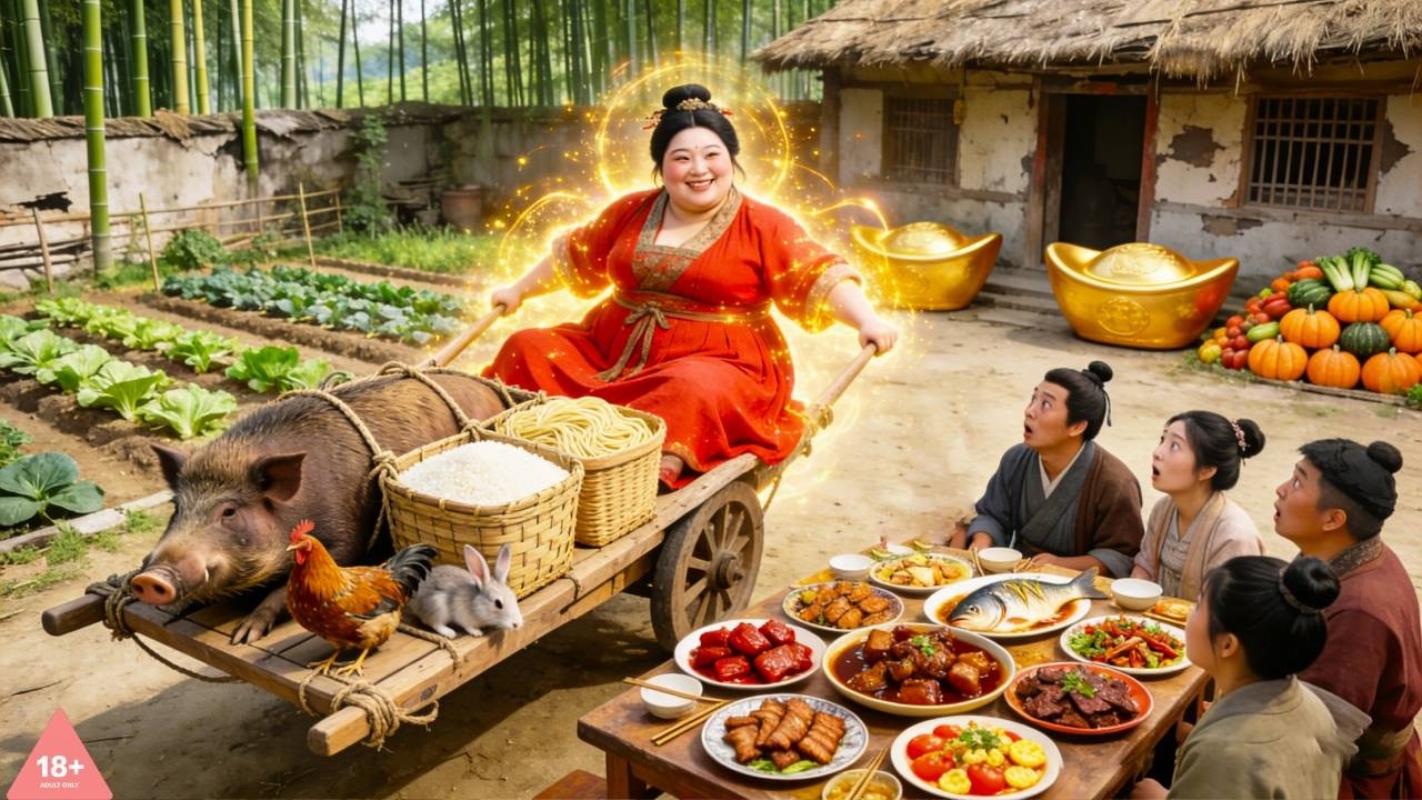 En la hambruna,la gordita rechazada despierta sistema de suerte,comida sin fin…¡y su destino cambia!