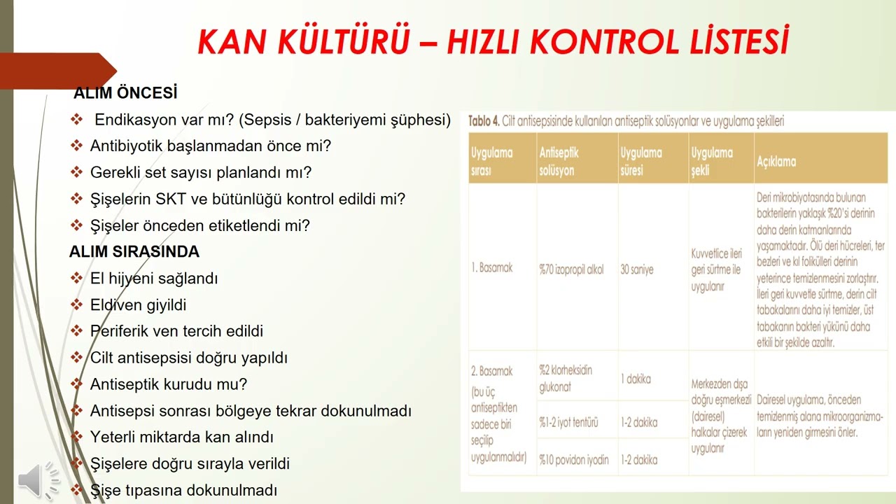 KÜLTÜR ALINMASI