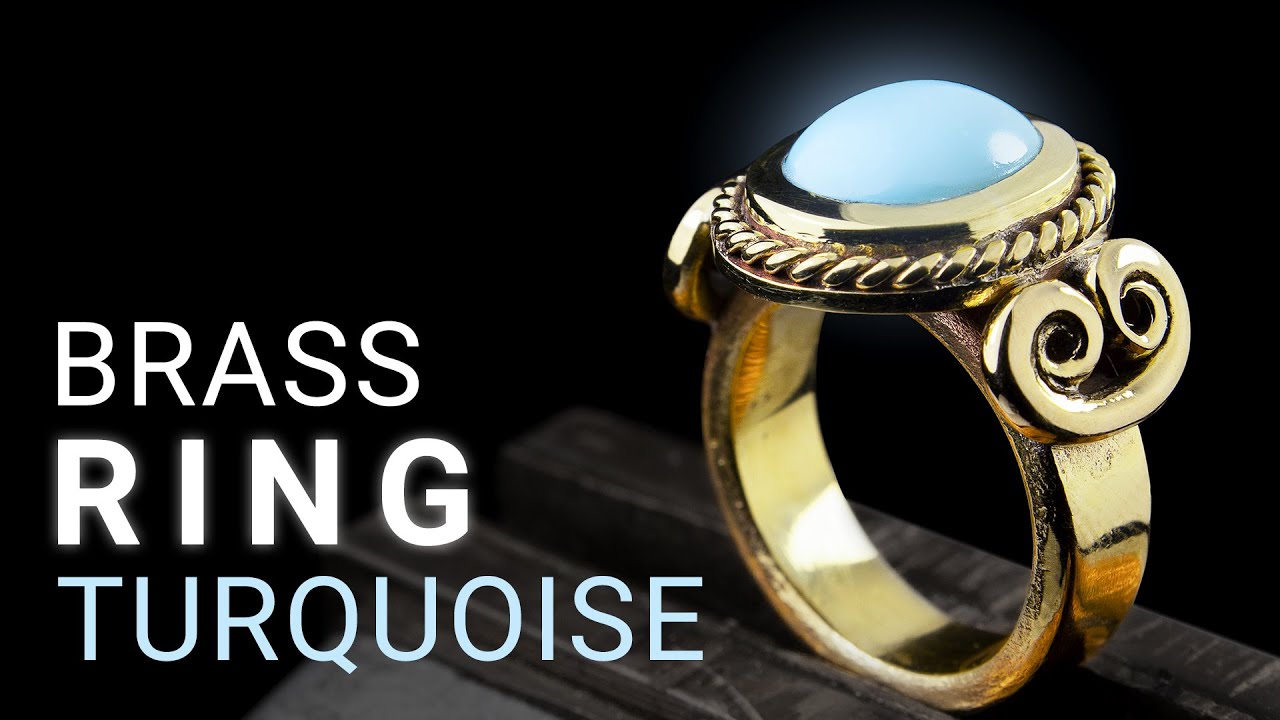 Turquoise Brass Ring (Jewelry)