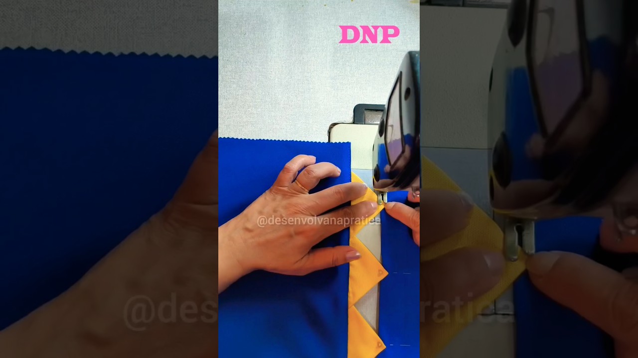 Triângulos embutidos.#sewing #costuretododia #sewingtutorial #barrado #diy #art #costurar #dicas