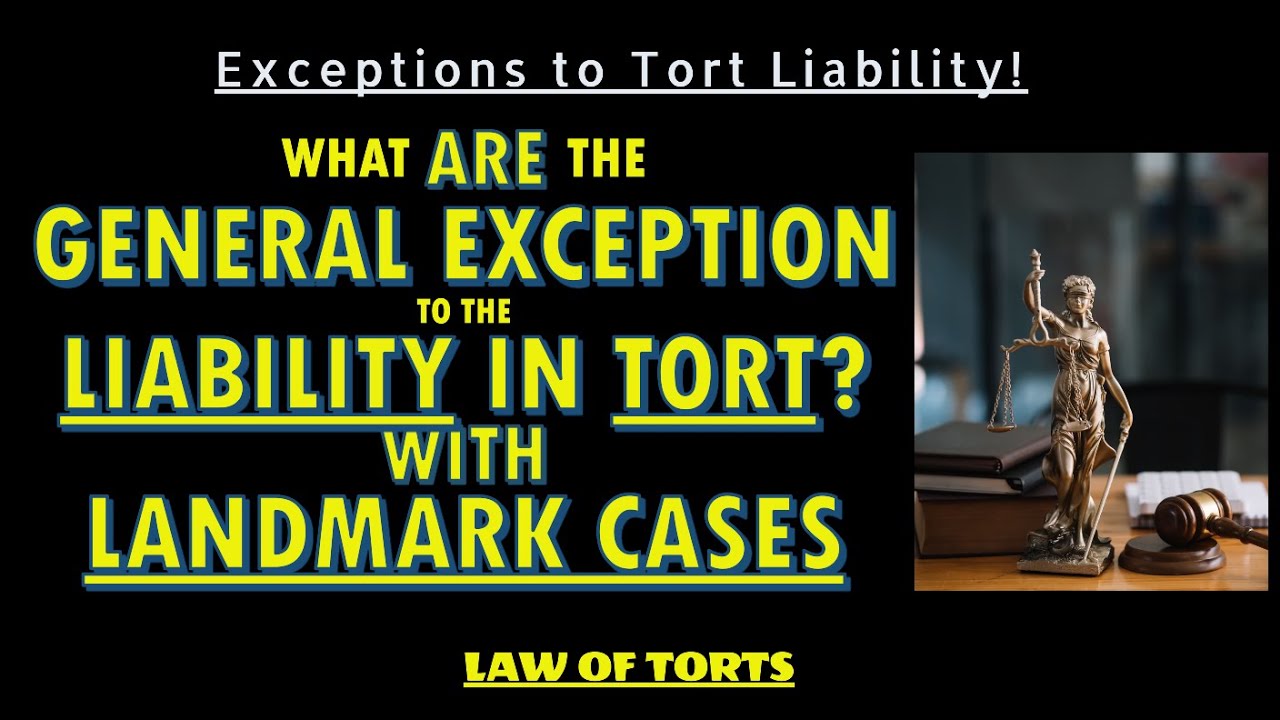 General Exceptions to Tort Liability Explained with Landmark Cases | LLB Exam 2024