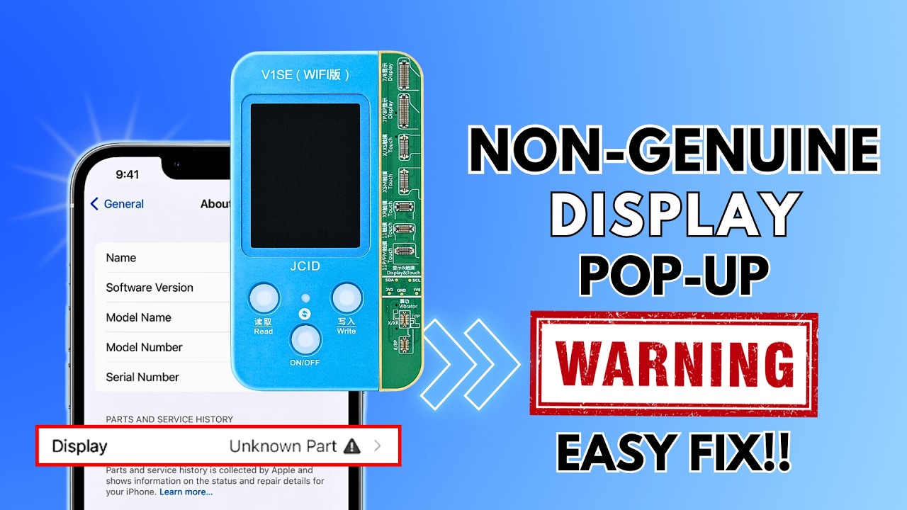 How To Remove 'Non-Genuine' Display Warning On Any Iphone | Display IC Is Corrupt
