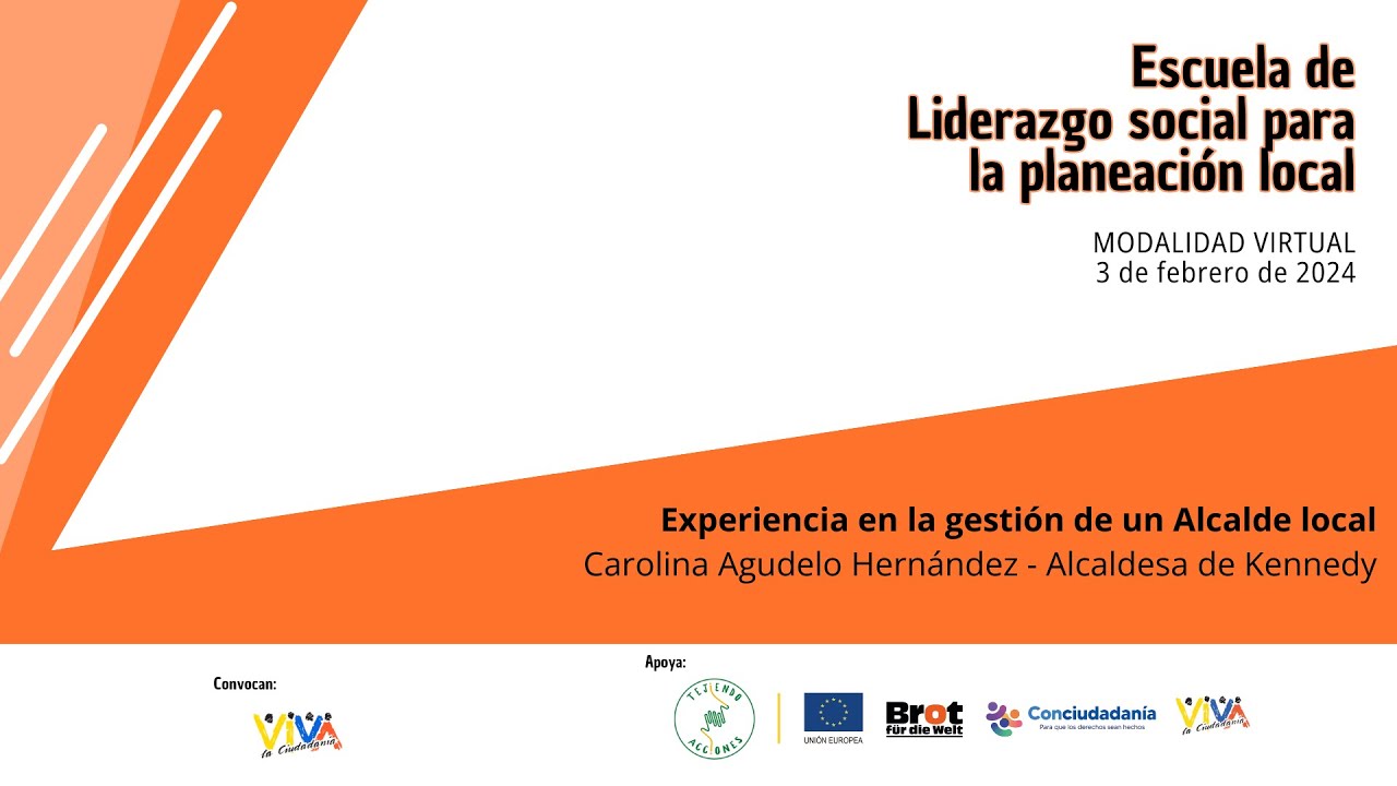 Experiencia en la gestión de un Alcalde local | Carolina Agudelo - Alcaldesa Local Kennedy