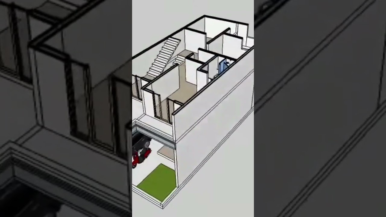 denah rumah 6x13 #rumahminimalis #subscribe #shortvideo #rumah2lantai