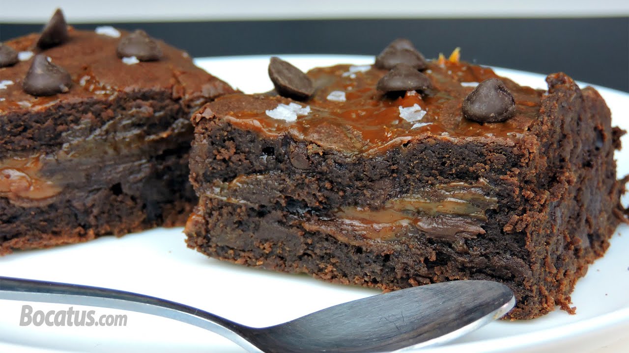 Brownie de chocolate con dulce de leche