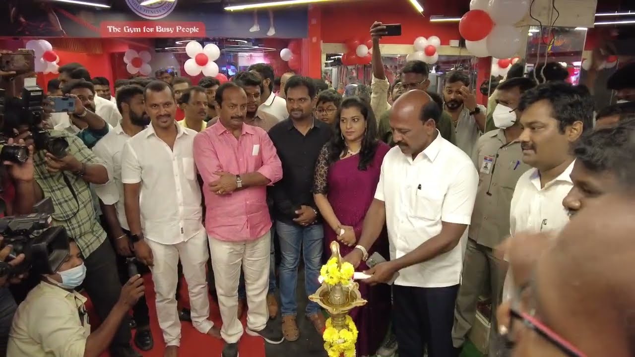 Health Minister Ma.Subramaniam Lamp Lightning Burn Out Unisex Fitness Studio 11th Outlet Velachery
