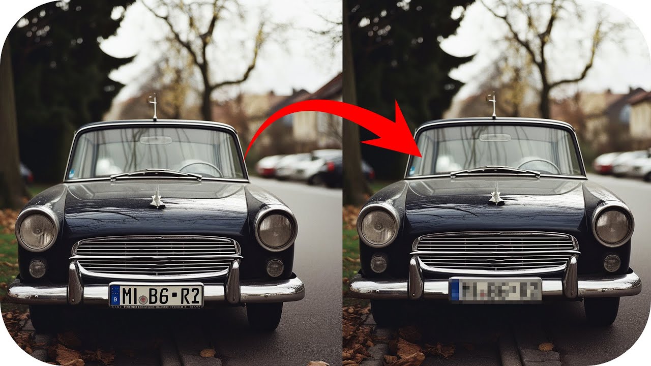 Kennzeichen Verpixeln in Photoshop - KFZ Kennzeichen Verpixeln mit Mosaikeffekt | Tutorial [deutsch]
